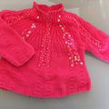 Pull Lili Gaufrette rose vif 2 ans