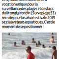 Surveillance des plages : recrutement