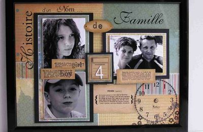 Cadre Familial "Histoire d'un Nom... de Famille"