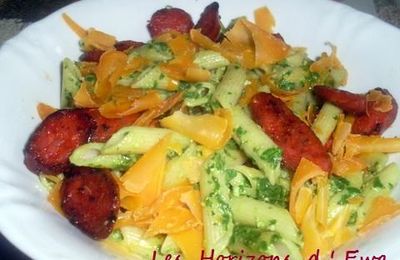 Penne au Pistou et Vieille Mimolette