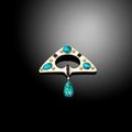 Fouquet Ivory & Turquoise Brooch. French, 1922-1923