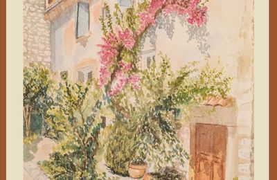 Aquarelle : Une rue de Rovinj en Croatie
