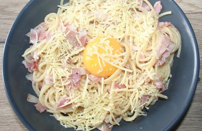 Test 4 : Spaghetti alla carbonara au râpé végétal