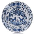 A rare blue and white porcelain export dish for the Portuguese market, China, Wanli period, ca. 1590 . 