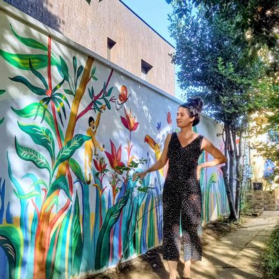 Fresque dans un jardin privé de Montreuil