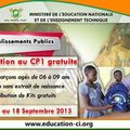 MENET/RENTREE SCOLAIRE 2015-2016: INSCRIPTION AU CP1