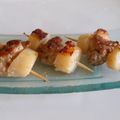 Brochette de ris de veau et saint-jacques