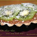 Tartelette choco-kiwi sous son voile coco