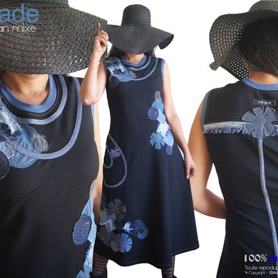 Robe longue ISAmade à la fantaisie Jean du 100%made in France en boutique 