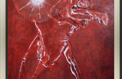 Red dance - acrylique sur toile (92x73)