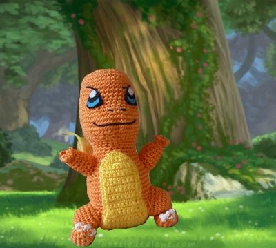Salamèche Pokémon au crochet