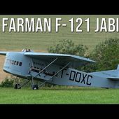 Huge And Unique! RC Plane Farman F-121 Jabiru Unique Scale Model Flies at Flight Show