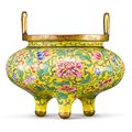 A Beijing enamel tripod censer, Yongzheng mark and period (1723-1735)