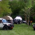 Bivouac week-end détente en Lozère, pour test matériel raid: Remorques camping, tentes de toit, farniente....