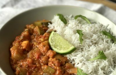 Dhal de lentilles corail aux légumes