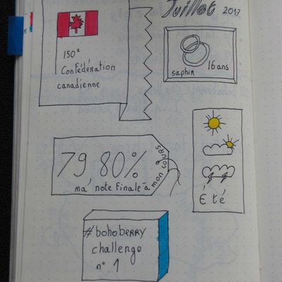 Bullet journal - souvenirs de juillet