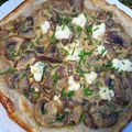 TARTE AUX CHAMPIGNONS ET FROMAGE FRAIS