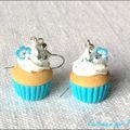 Parure de cupcakes bleu turquoise