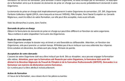 Information sur la prise en charge des formations