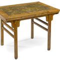 A mixed wood side table with puddingstone top, 18th-19th century