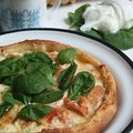 Pizza au saumon, épinard et Mozzarella 