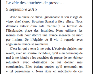 Boualem Sansal voulait absolument rencontrer Zemmour