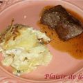 Rumsteack d'agneau sauce miel et thym