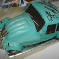Gâteau au chocolat voiture 
