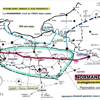 Les propositions d'Ecologie Normande pour désenclaver le Sud de la Normandie.