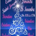 Marché de Noël de l'école Saint Joseph: dimanche 26 novembre, venez nombreux à l'école!