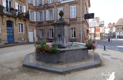 ♥ La fontaine près de l'Hôtel de Paris ; Moulins ♥