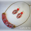 Parure n°3 "Fleurs de feu"