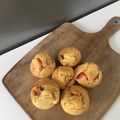 Muffins apéritifs aux tomates séchées, poivrons et levain