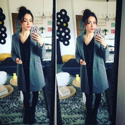 Bien au chaud dans son manteau 