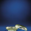 A fine and rare transparent pale-green glass circular box and cover, Qianlong incised four-character mark and of the period
