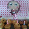 Melle L. a 3 ans...Muffins d'anniversaire!