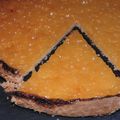 Variation autour de la tarte au citron: tarte fine sablée, vanillée et caramélisée! Joyeux anniversaire Marité!