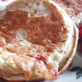 PAN-CAKES AMANDE-BANANE ET FRAMBOISES