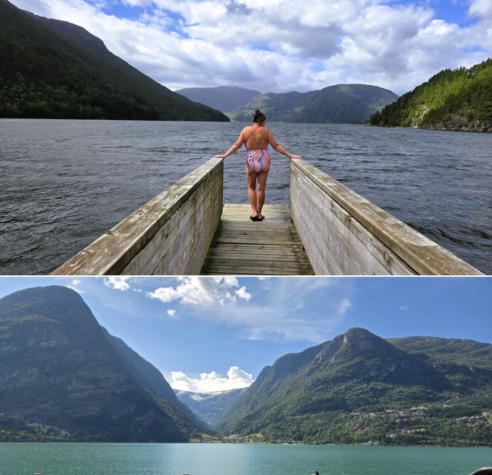 road trip en Norvège, blog voyage, nage en eau froide