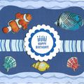 Carte d'anniversaire poissons