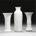 Three White-Glazed Vases, Qing Dynasty