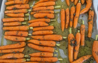 Carottes rôties au miel et thym
