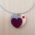 Pendentif en beton 'coeur'