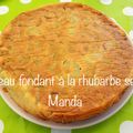 Gâteau fondant à la rhubarbe