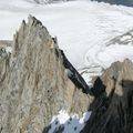 Le couloir de la table à l'Aiguille du Tour