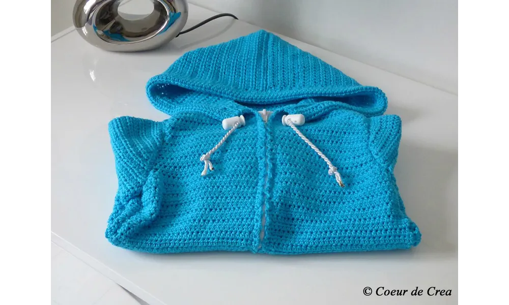 Gilet avec Capuche au crochet