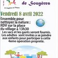 Marche pour la propreté avec l'école de Sougères le 8 avril 2022