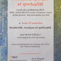 2e Conférence 2013 Art Contemporain et Spiritualité