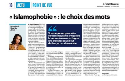 Les intox de Sophia Aram sur le mot "islamophobie"