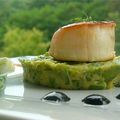 Saint Jacques sautées aux pois mange-tout